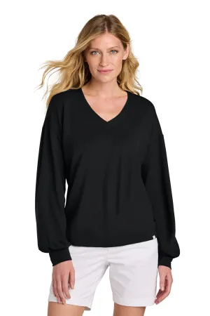 TravisMathew Damen Long Weekend V-Ausschnitt Sweatshirt - Schwarz