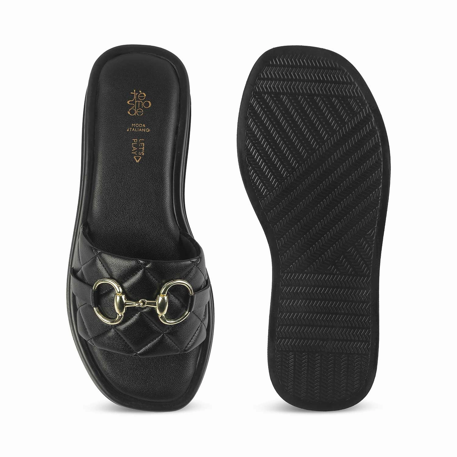 Tresmode Arezzo Schwarze Damen Freizeit Keilabsatzschuhe