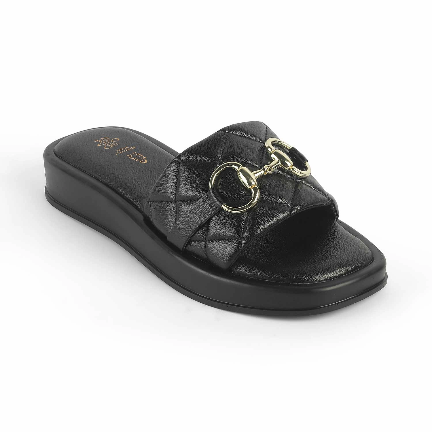 Tresmode Arezzo Schwarze Damen Freizeit Keilabsatzschuhe