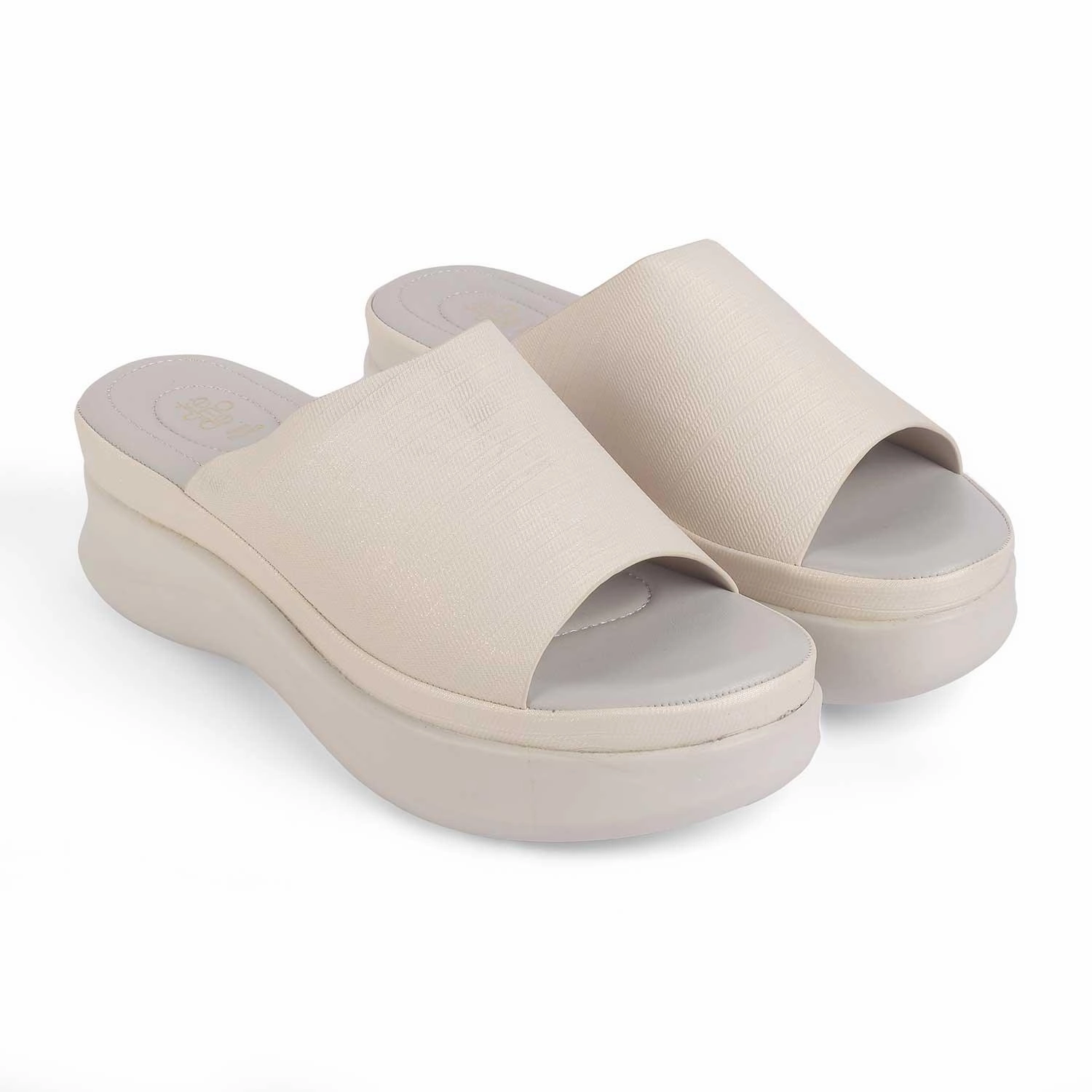 Tresmode San Weiße Damen Freizeit Keilabsatz Sandalen