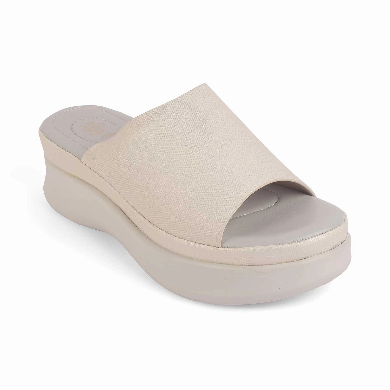 Tresmode San Weiße Damen Freizeit Keilabsatz Sandalen