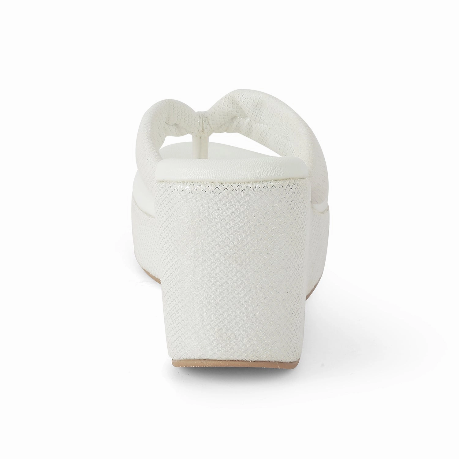 Tresmode Thede White Women's Dress Wedge Heel Sandals