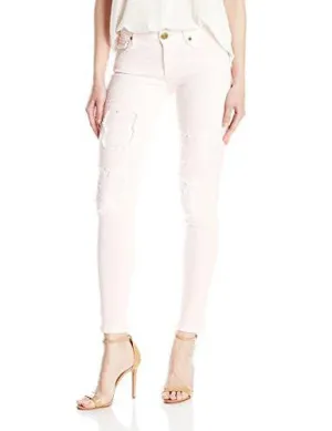 True Religion Halle Mid Rise Super Skinny Jeans, Urban Ash Rose, 26