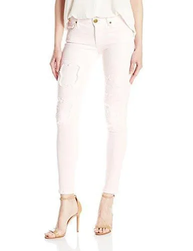 True Religion Halle Mid Rise Super Skinny Jeans, Urban Ash Rose, 26