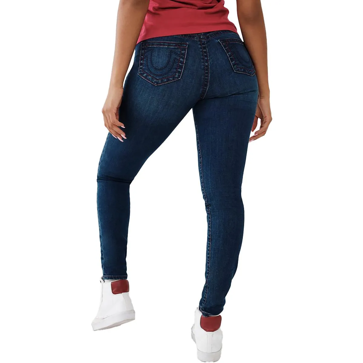 True Religion Damen Halle High Rise Skinny Jeans in Dunkelblau