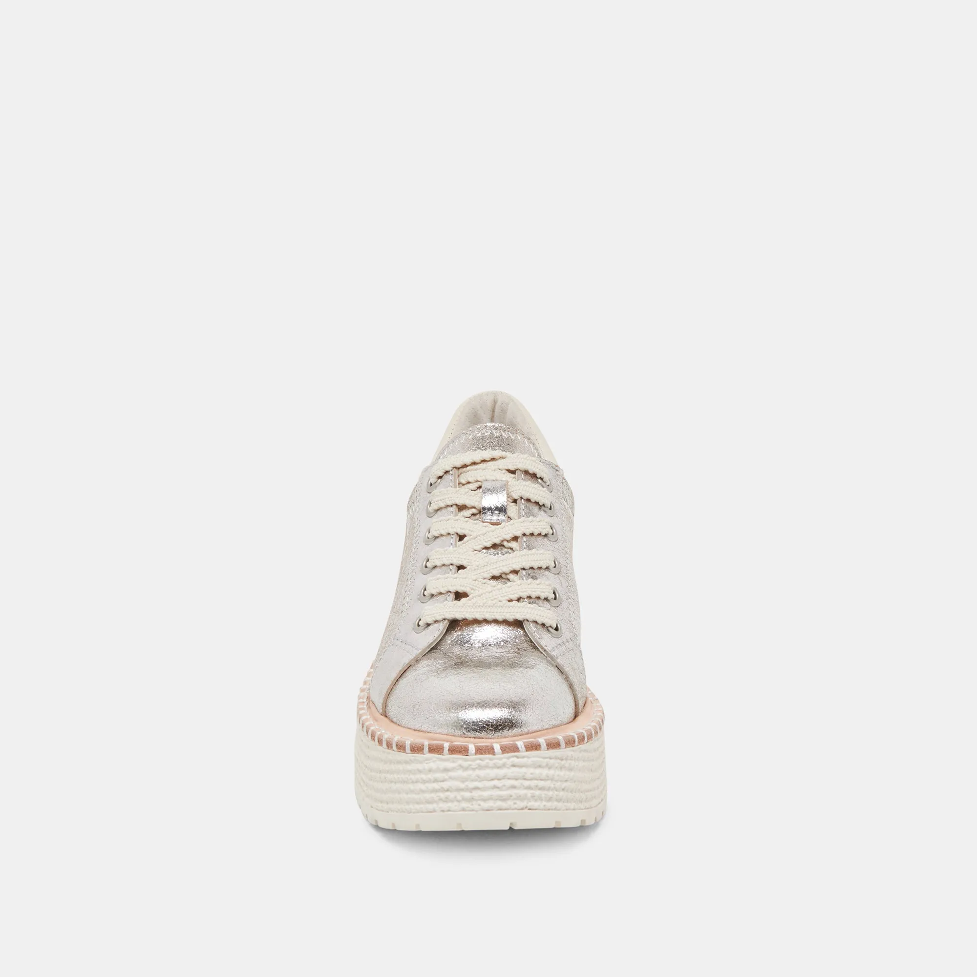 TWAIN SNEAKERS SILBER GECRACKTES LEDER