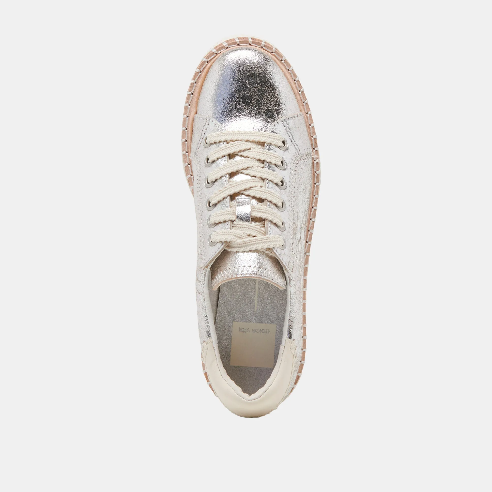 TWAIN SNEAKERS SILBER GECRACKTES LEDER