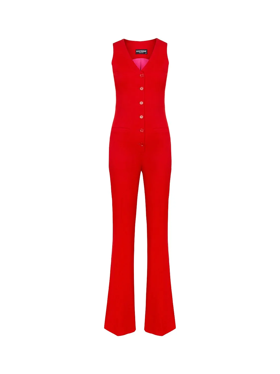 V-Ausschnitt Jumpsuit