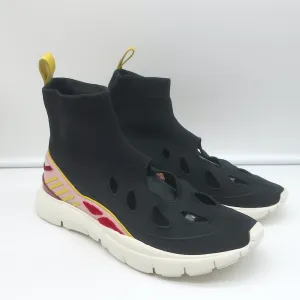 Valentino Heroes Cutout Socken-Sneakers Schwarz Dehnbare Strickware Größe 41
