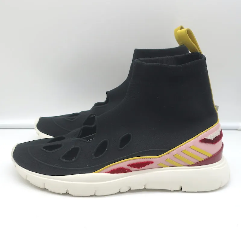 Valentino Heroes Cutout Socken-Sneakers Schwarz Dehnbare Strickware Größe 41
