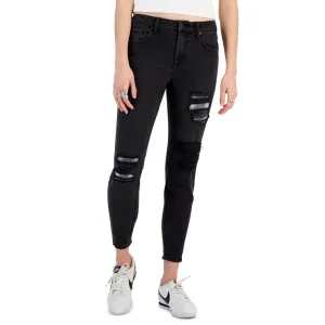 Vanilla Star Damen   Hochgeschnittene Skinny Jeans mit Used-Optik