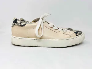 Veronica Beard Größe 10 Beige/Schwarz Blockierte Reptil-Optik AS IS Schuhe Sneaker
