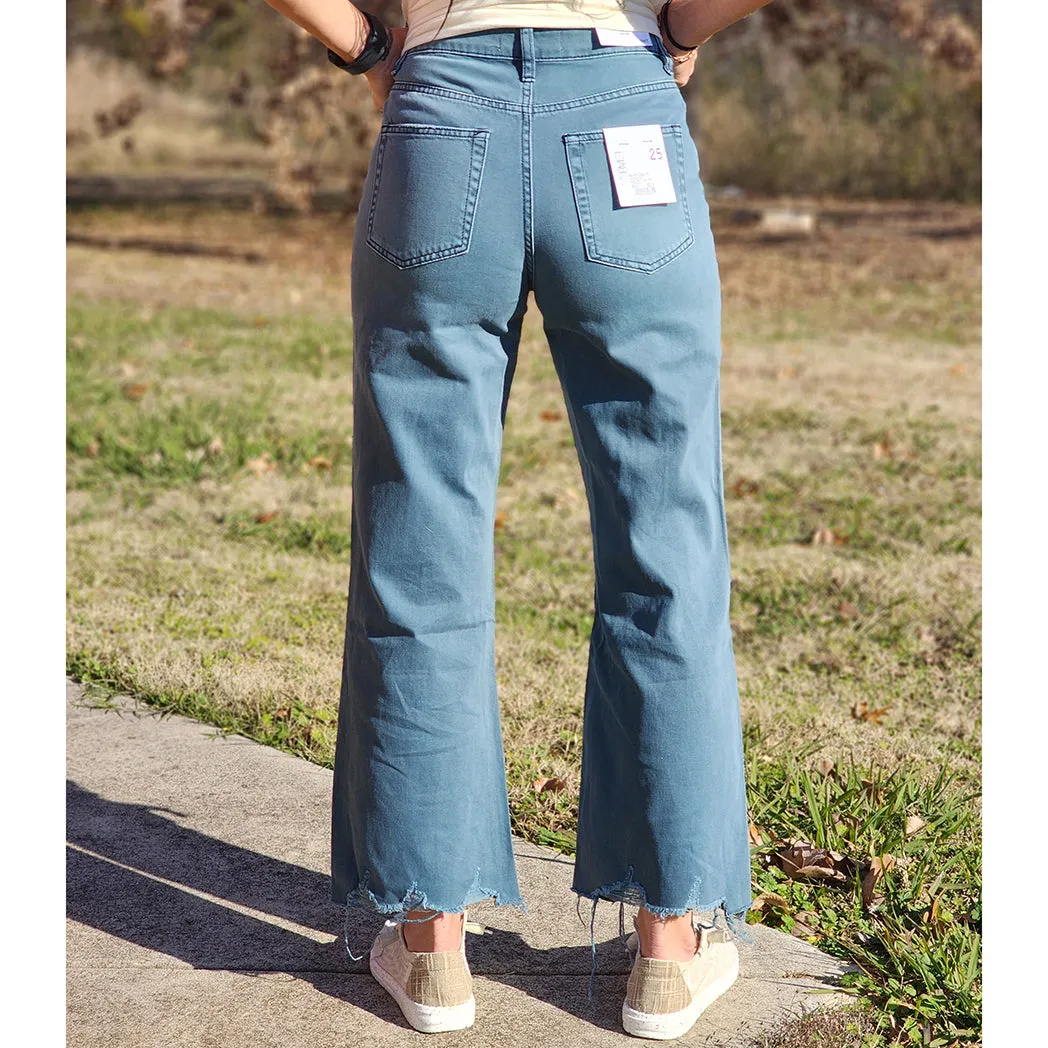 Vervet Blue Grey 90's Vintage Crop Jeans