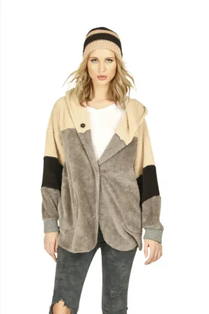 Vintage Havana/Ocean Fuzzy Wickelschal Pullover CC7874