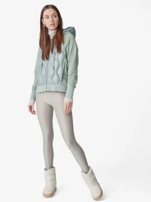 W DOWN ZIP HOODIE - Schiefergrau