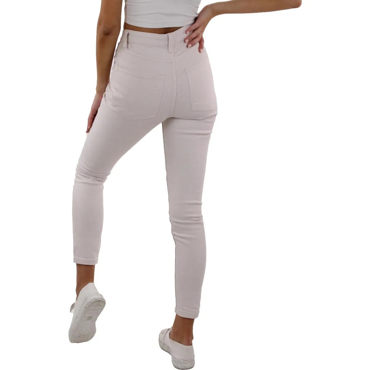 WeWoreWhat Damen The Danielle High Waist Skinny Jeans mit Knöchellänge
