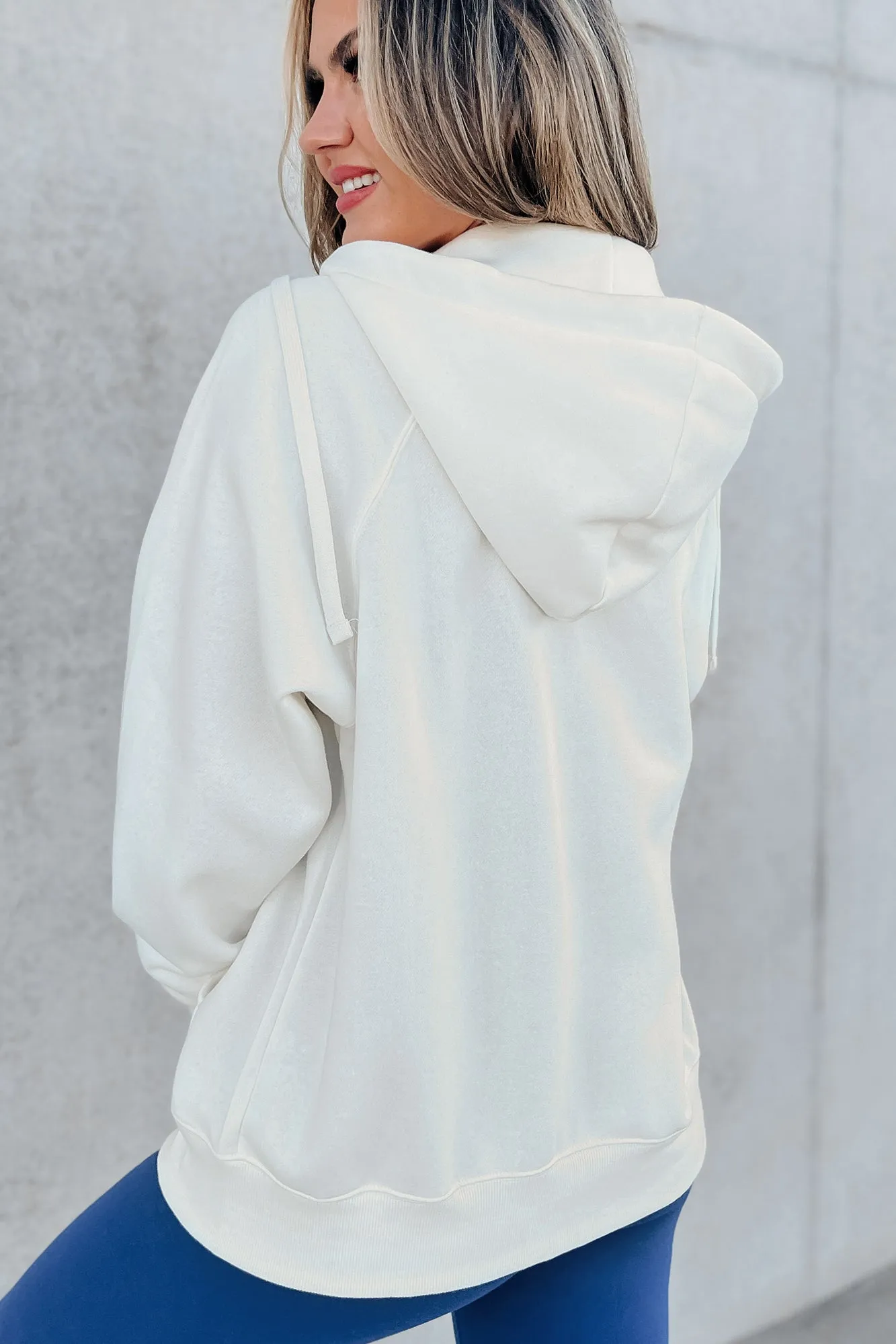 Gewinnen hat Vorrang Zip-Up Hoodie (Elfenbein)