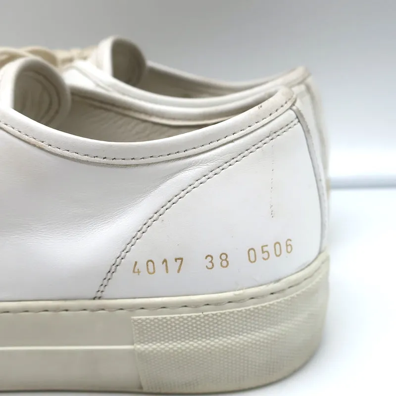 Frauen Common Projects Tournament Low Top Sneakers Weißes Leder Größe 38