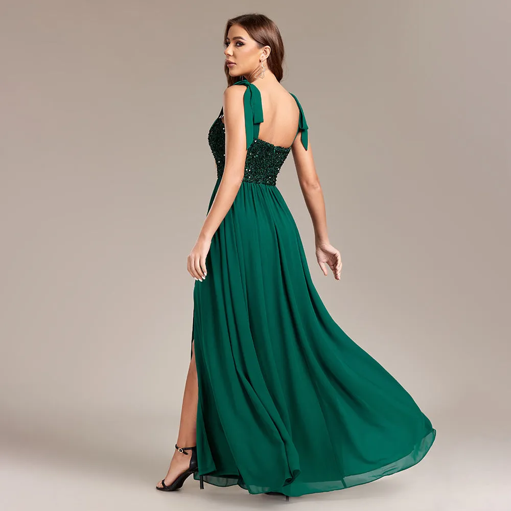 Abendkleid für Damen mit Pailletten Partykleid