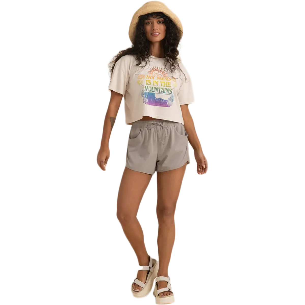 Damenschnitt Boxy Cropped T-Shirt