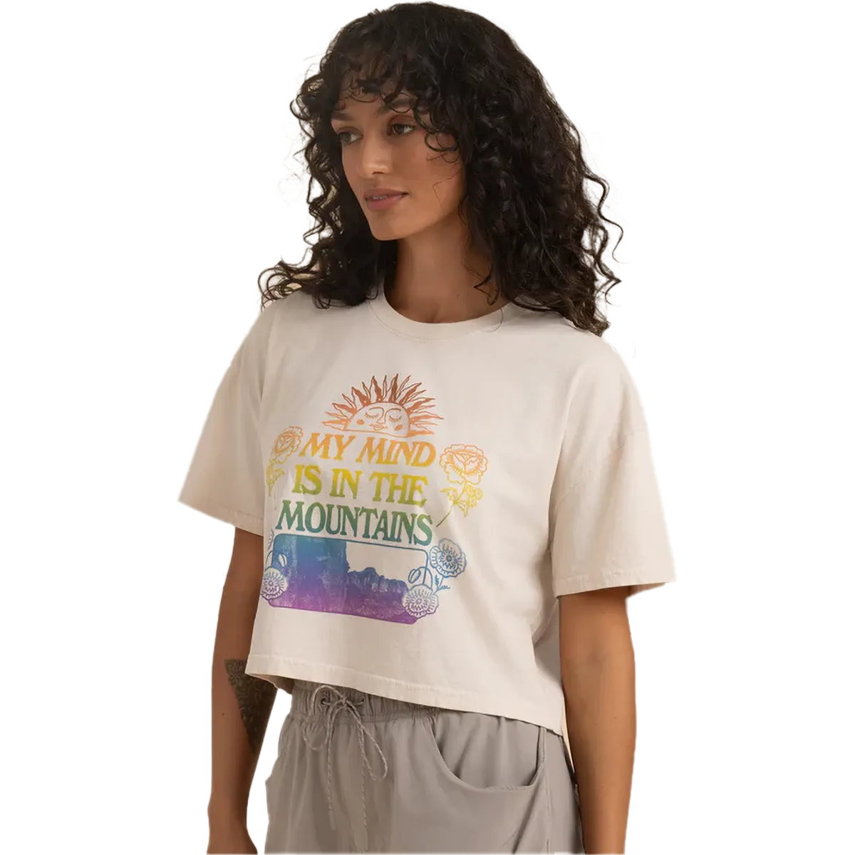 Damenschnitt Boxy Cropped T-Shirt