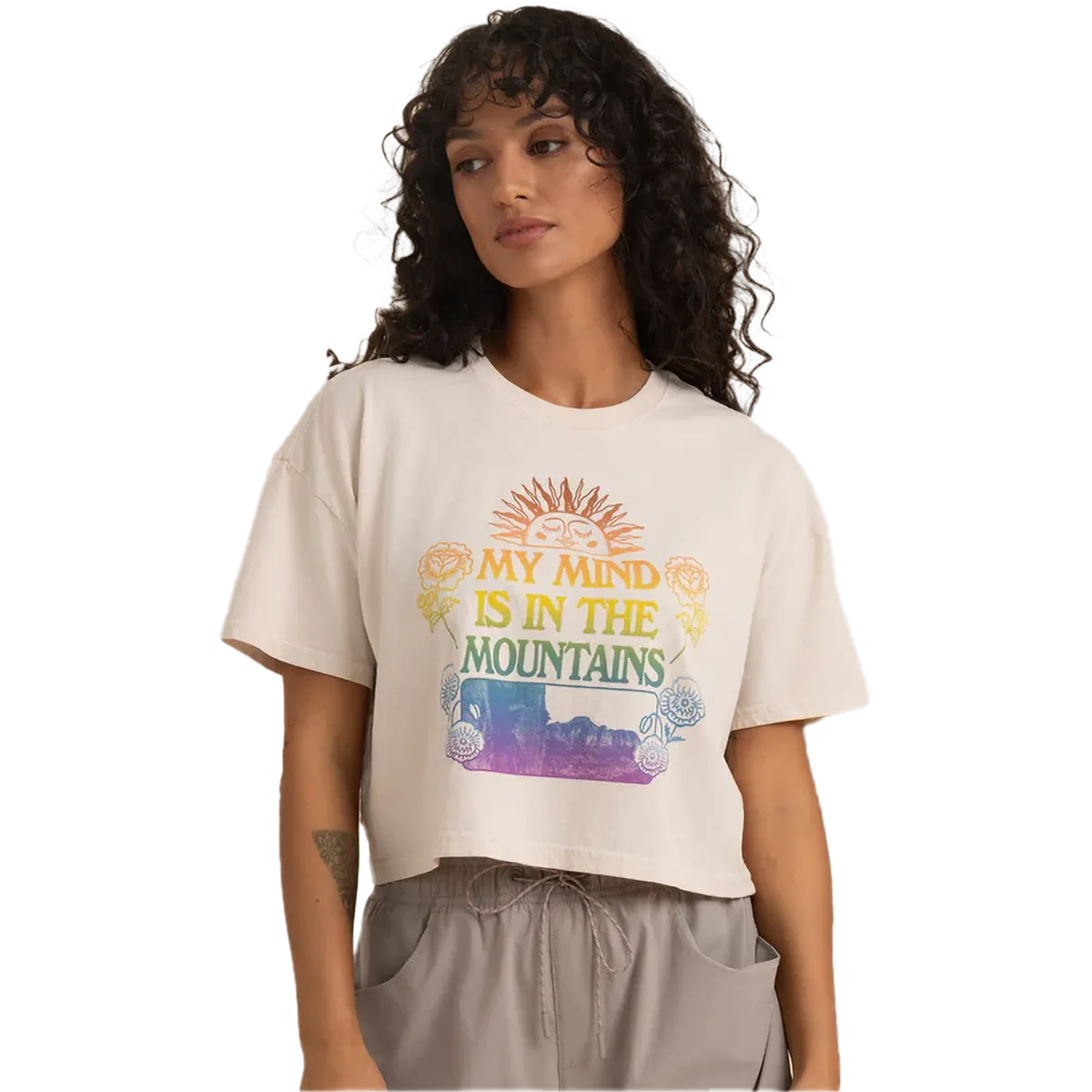 Damenschnitt Boxy Cropped T-Shirt