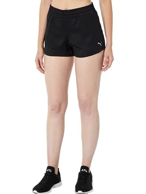 Damen Sportshorts mit besticktem Markenlogo, Schwarz