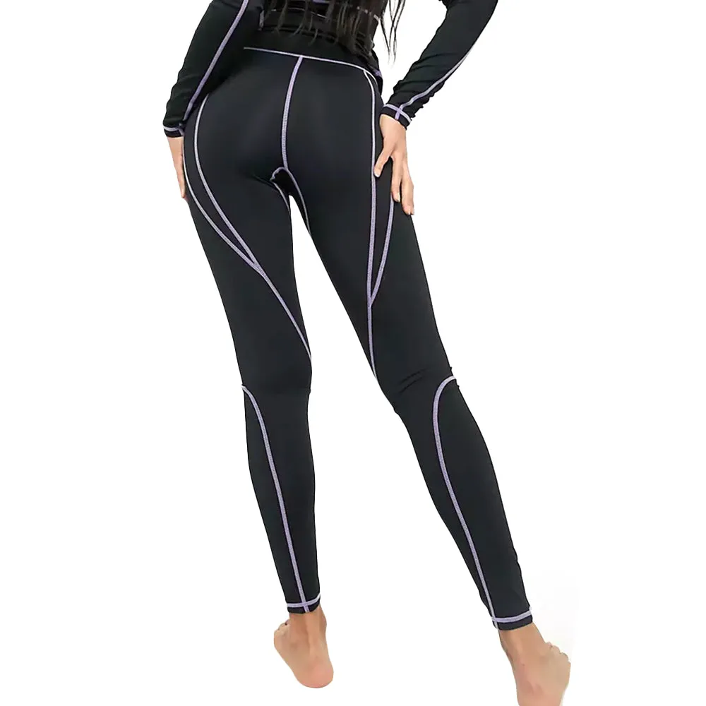 Damen-Marke bedruckte Leggings, Schwarz
