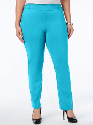 Damenhose mit Verzierungen, Blau