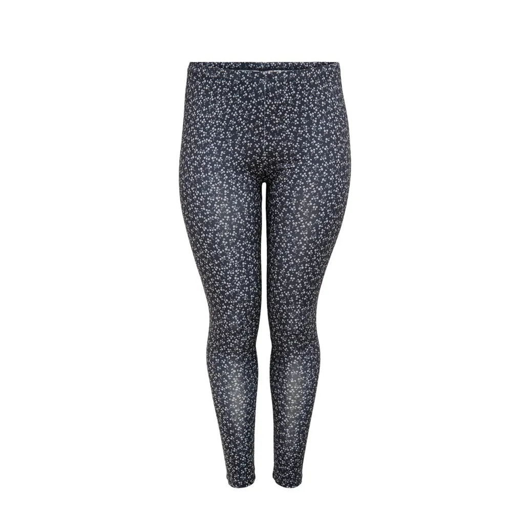 Damen Blumenmuster Leggings, Marineblau