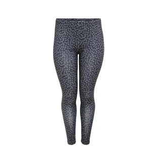 Damen Blumenmuster Leggings, Marineblau