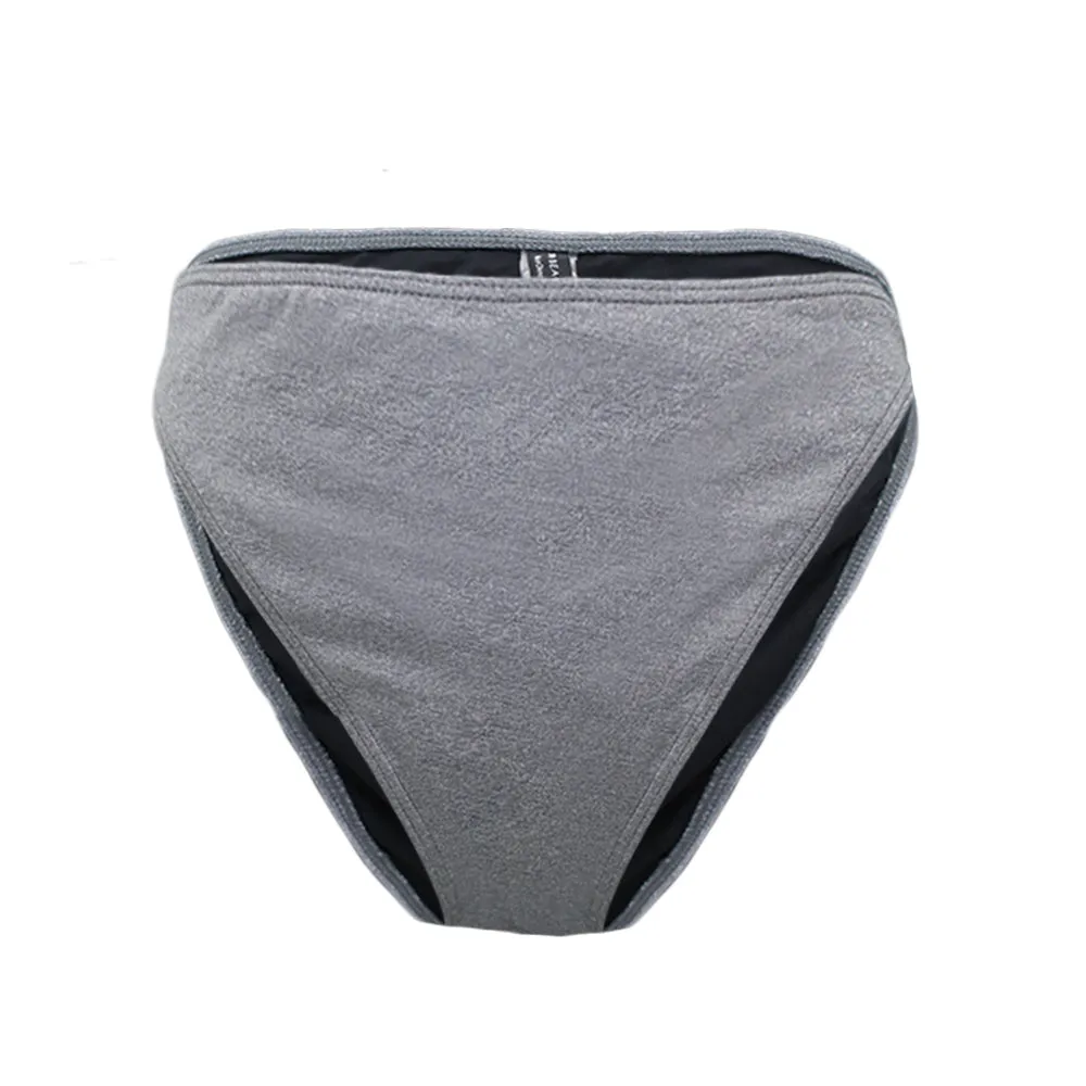 Damen Glitzer Bikini-Höschen mit hohem Beinausschnitt, Silber