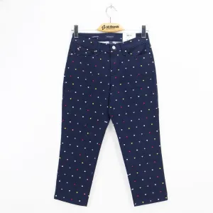 Damen-Jeans mit Herzaufdruck, Marineblau
