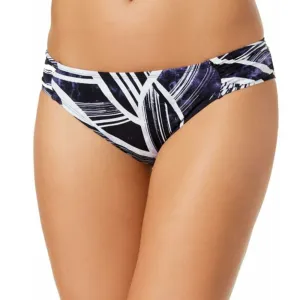 Damen Hipster Bikini-Unterteil mit breitem Bund, Weiß/Lila