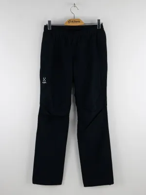 Damen Sport Hose mit Logo-Stickerei, Schwarz