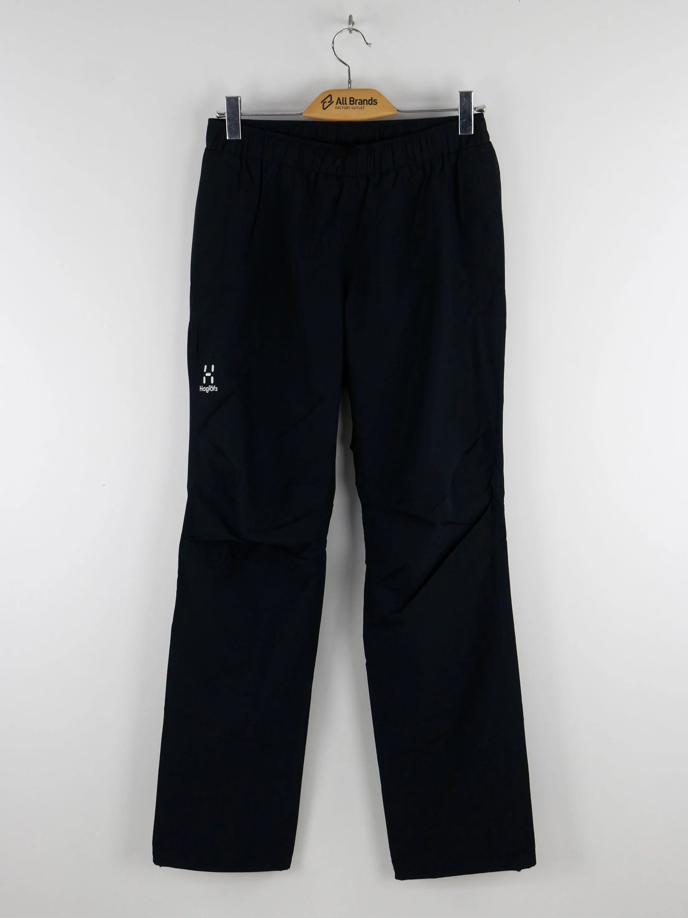 Damen Sport Hose mit Logo-Stickerei, Schwarz