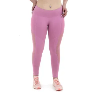Damen Mesh-Seitenleggings, Rosa