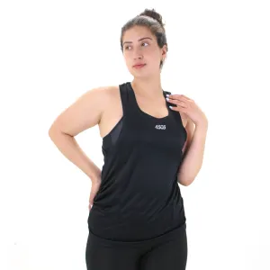 Damen Mesh Sport Top, Schwarz
