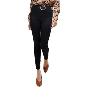 Damen Skinny Jeans mit mittlerer Taillenhöhe, Schwarz