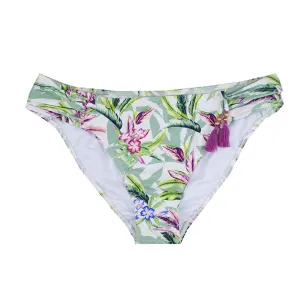 Damen-Palm-Rüschen-Bikini-Slip, Mehrfarbig