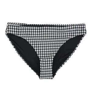 Damen-Karos-Bikini-Höschen, Schwarz/Weiß