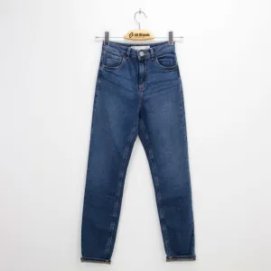 Damen-Jeanshose, Einfarbig, Blau