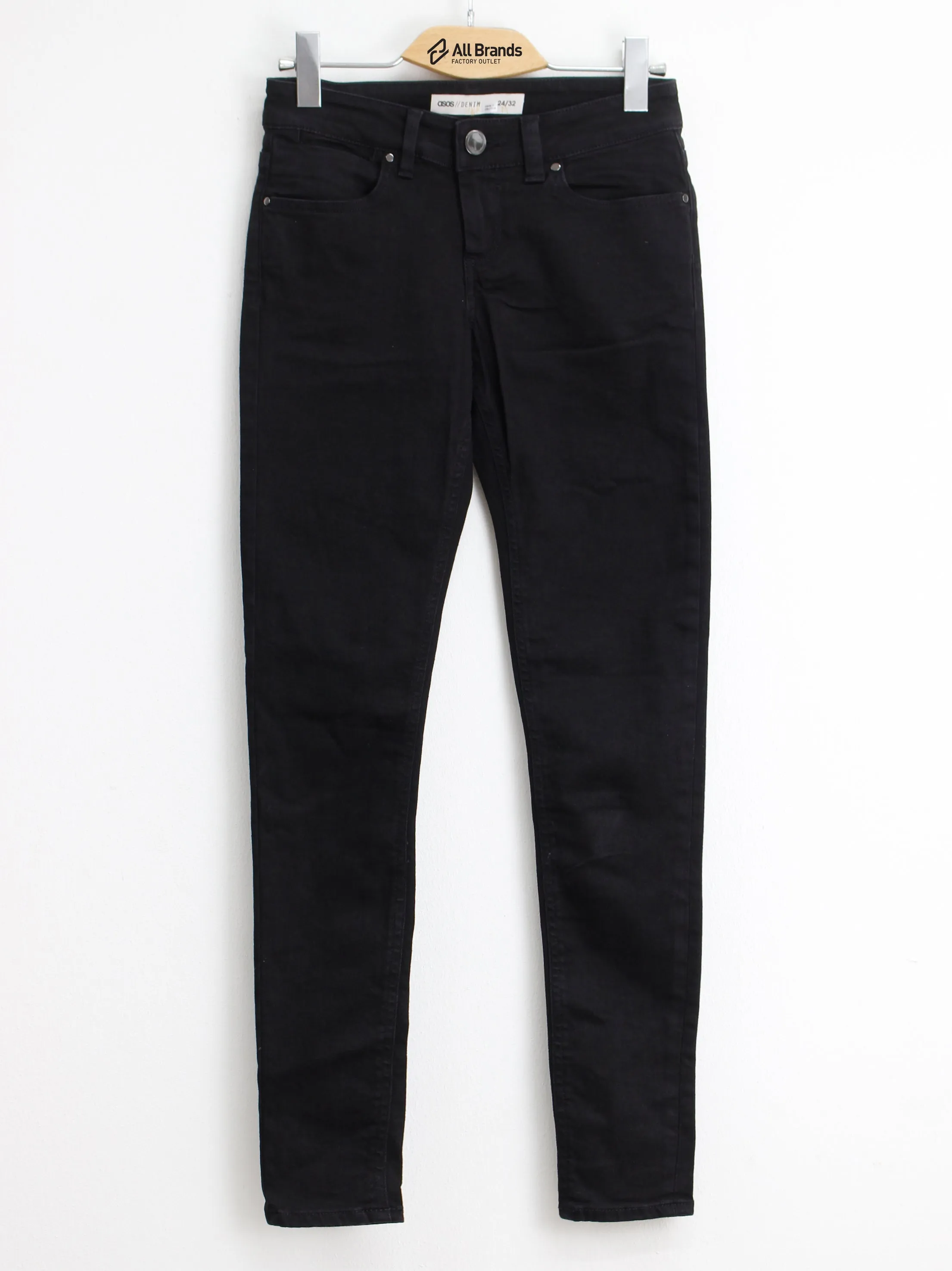 Damen-Jeans, schwarz, schlicht