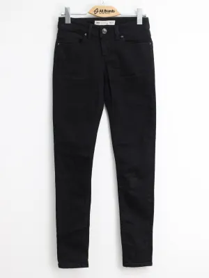 Damen-Jeans, schwarz, schlicht
