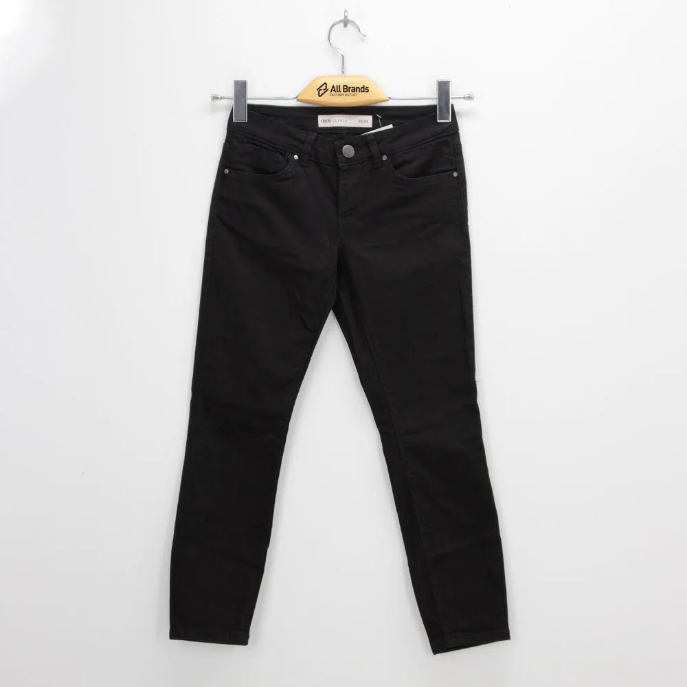 Damen Jeans mit mittlerer Taillenhöhe, schwarz