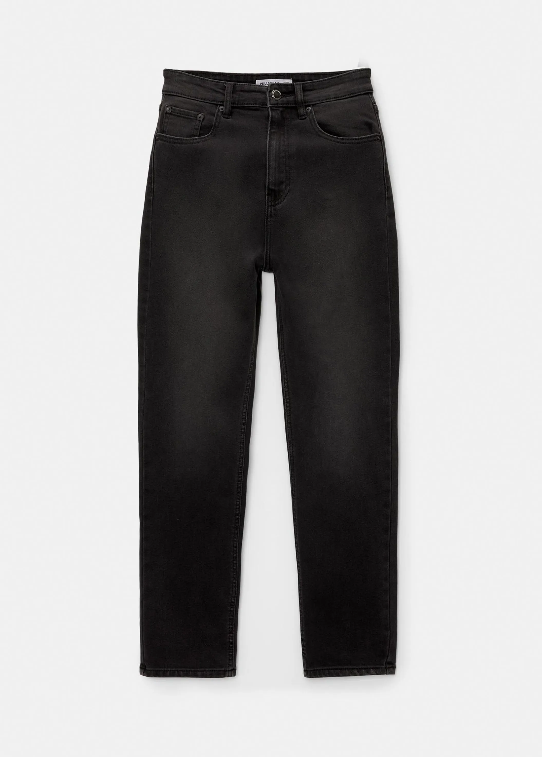 Damen Basic Mom Jeans, Grau