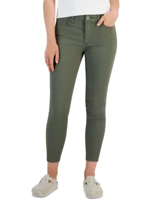 Damen Skinny Jeans mit schmalem Beinabschluss, Olivgrün