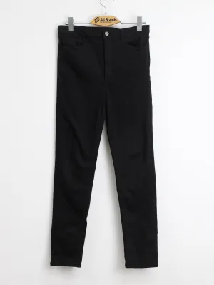 Schwarze schlichte Skinny-Jeans für Damen