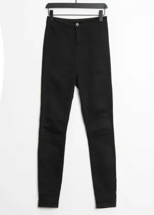 Schwarze schlichte Skinny-Jeans für Damen