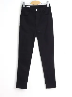 Schwarze Skinny-Jeans für Damen, schlicht
